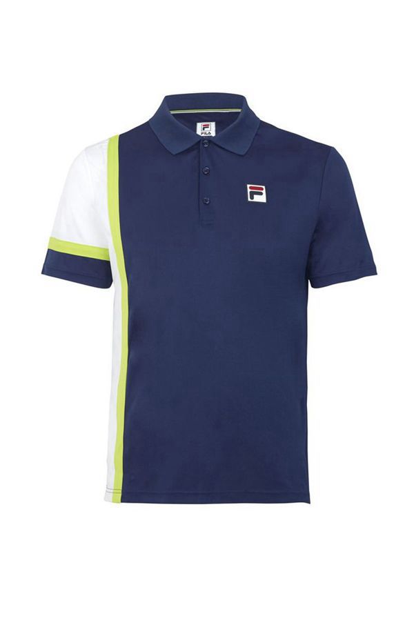 Fila Plr Men's Polo Shirts - Blue/White/Light Green,NZ 194-61325